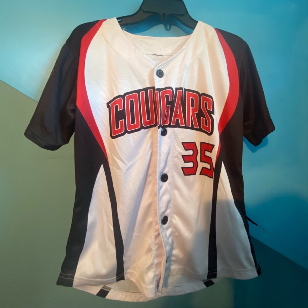 White Cougars baseball Jersey